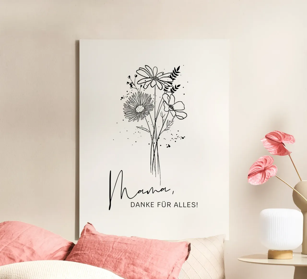 Mama, DANKE FÜR ALLES! canvas by ArtDesign by KBK