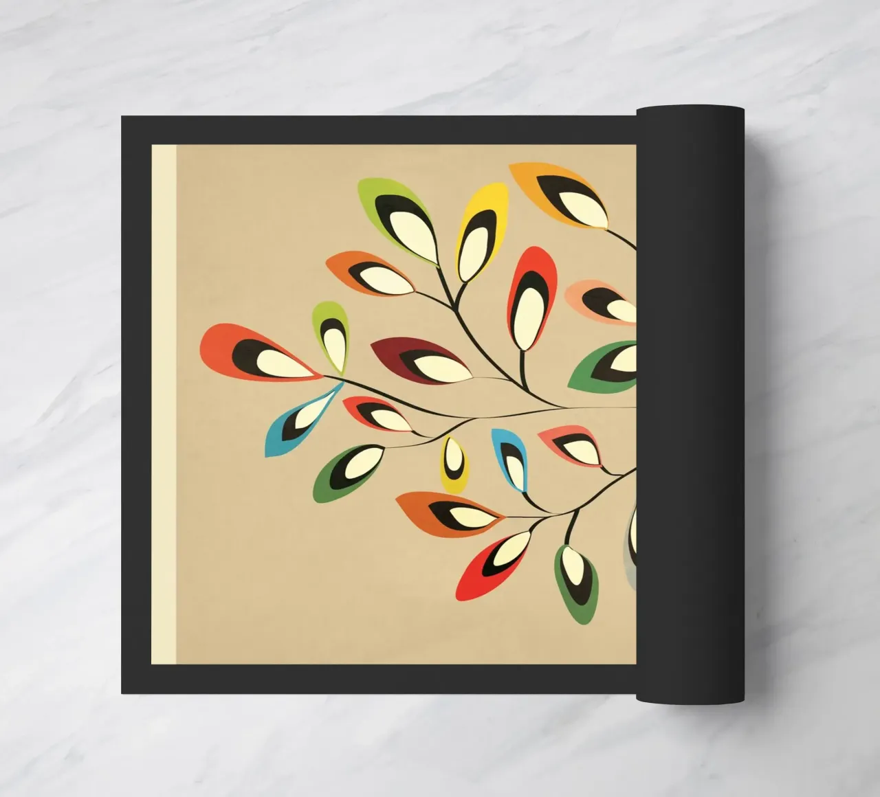 Mid-Century Abstract Flowers 08 zerbino da cityart