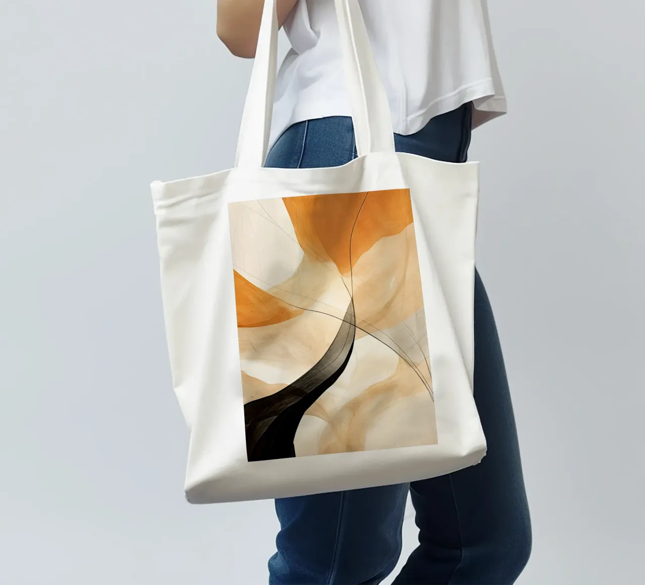 Linee astratte borsa in juta da Imagine
