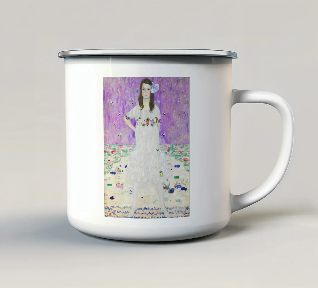 Mäda Primavesi di Gustav Klimt 1912 tazza in smalto da Gustav Klimt ART Prints