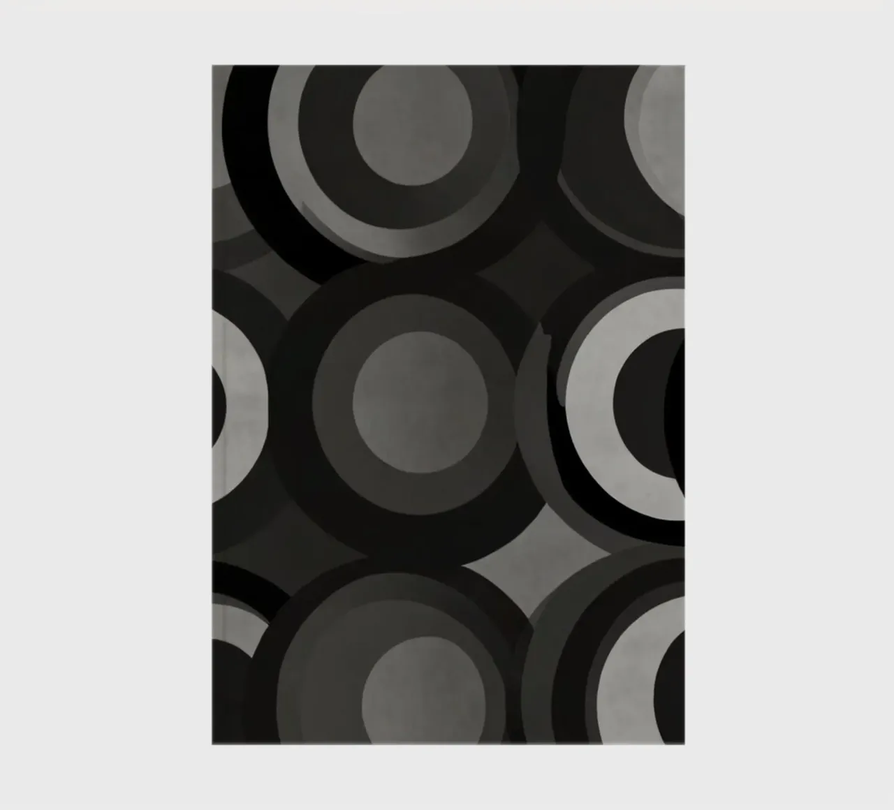 Abstract pattern of overlapping circles in various shades of notebook by DesignDoodle