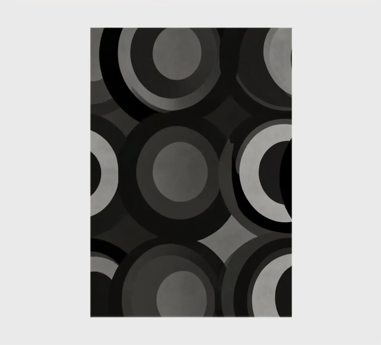 Abstract pattern of overlapping circles in various shades of notebook by DesignDoodle