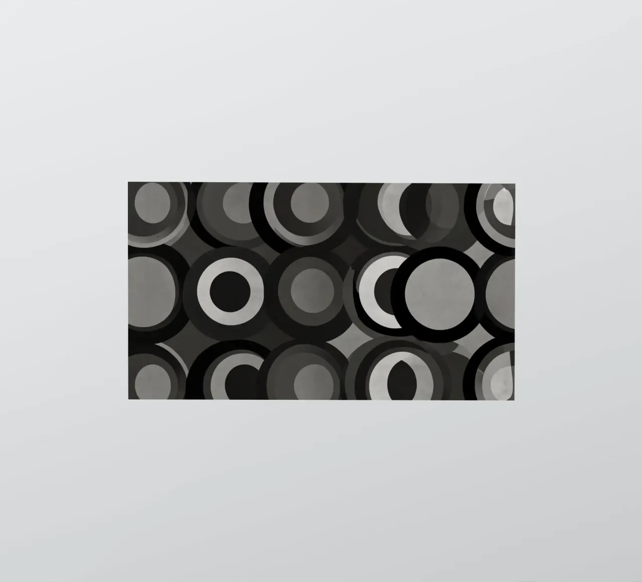 Abstract pattern of overlapping circles in various shades of sticker by DesignDoodle