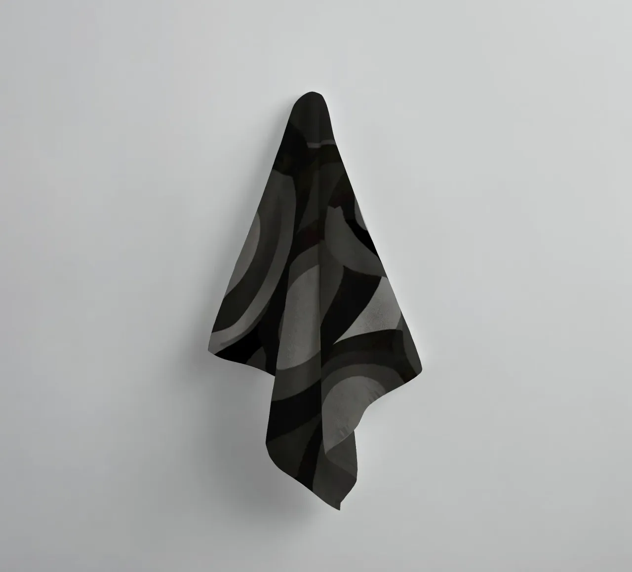 Abstract pattern of overlapping circles in various shades of towel by DesignDoodle