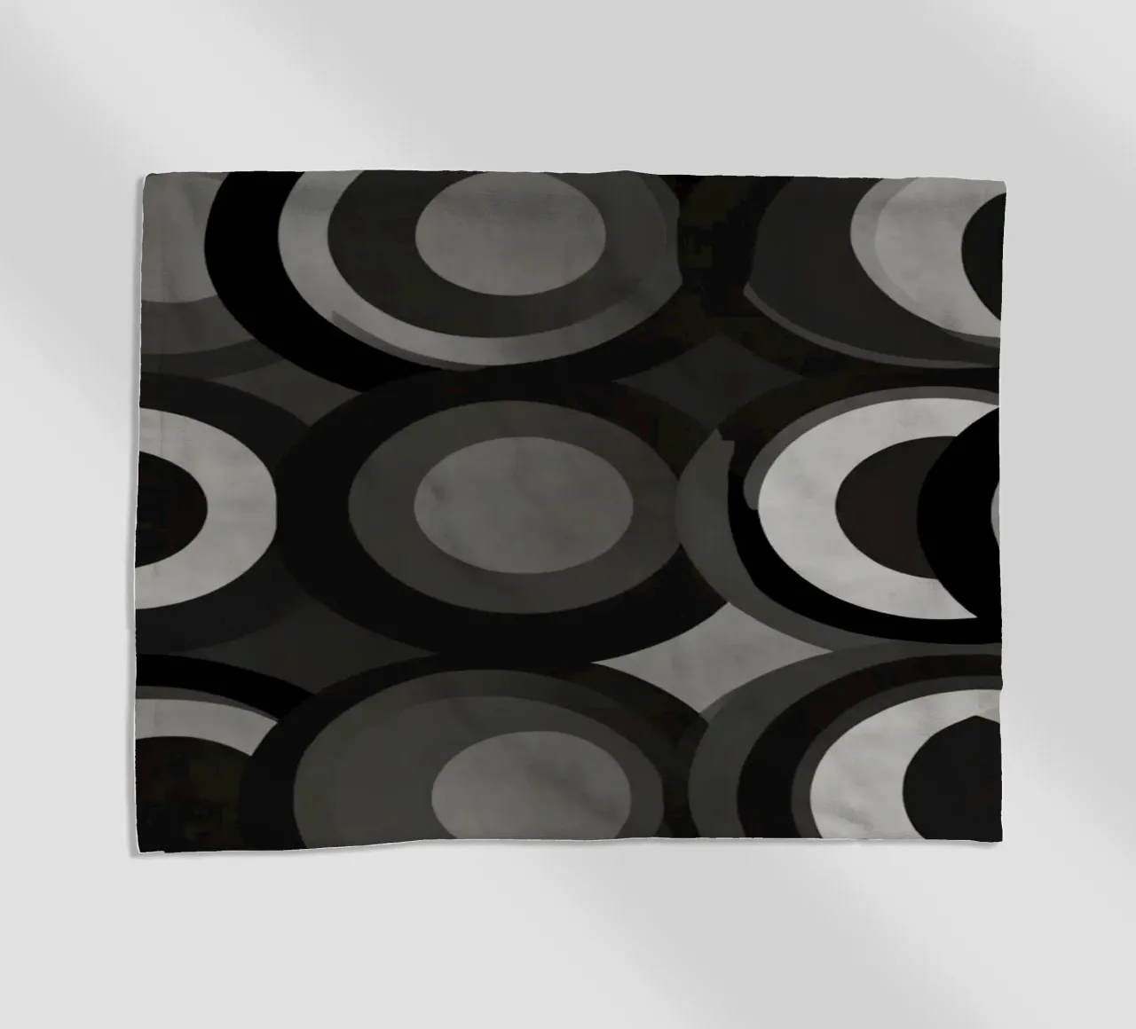 Abstract pattern of overlapping circles in various shades of beach towel by DesignDoodle
