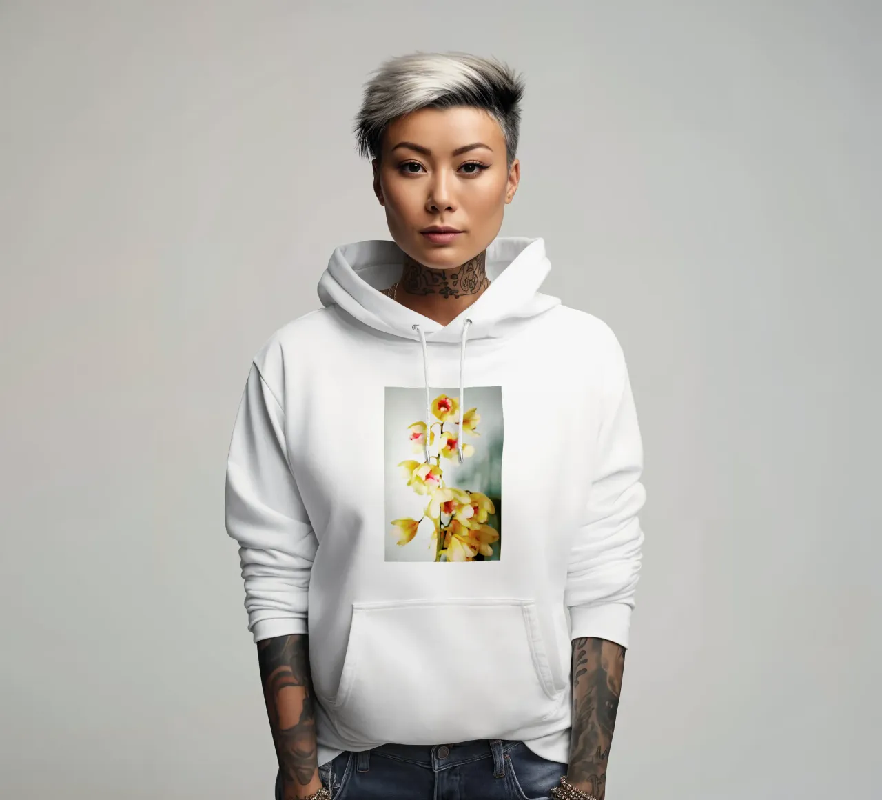 Orchids 2 felpa con cappuccio da Angelo Cerantola
