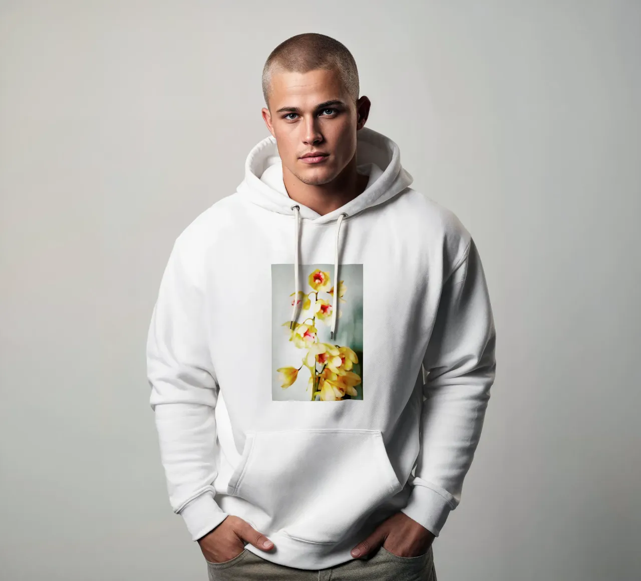 Orchids 2 felpa con cappuccio da Angelo Cerantola