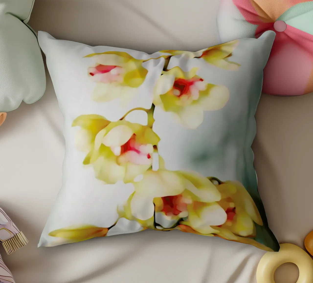Orchids 2 cuscino da Angelo Cerantola