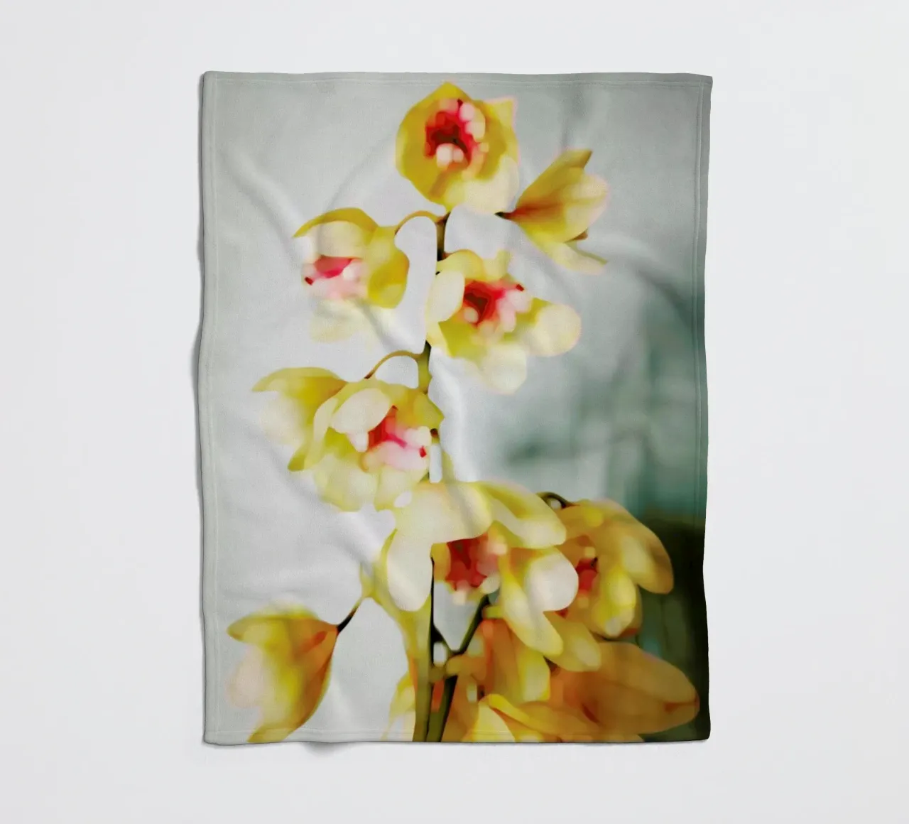 Orchids 2 fleece blanket by Angelo Cerantola