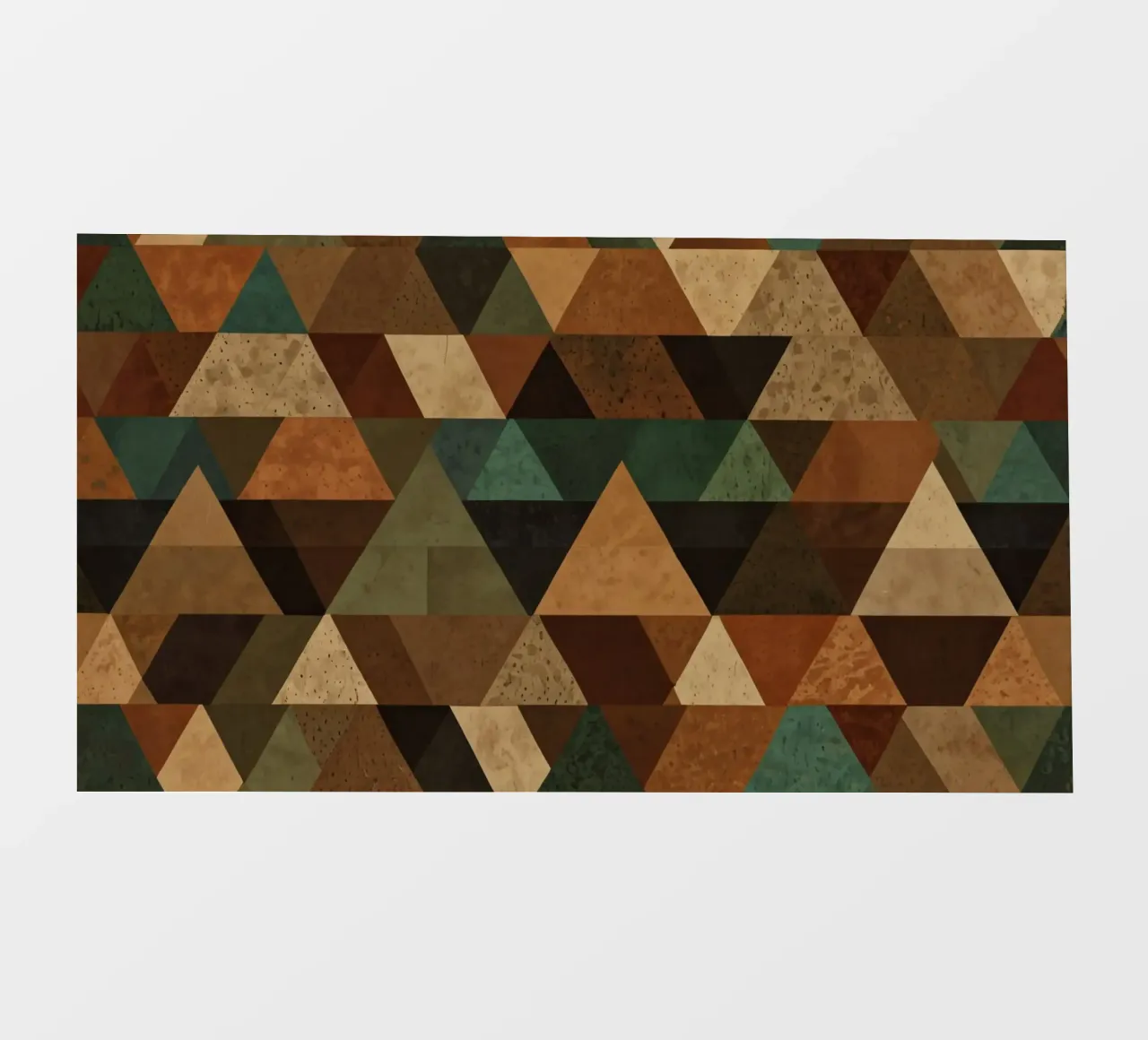 Colorful geometric pattern of alternating triangles in shade backlit film by DesignDoodle