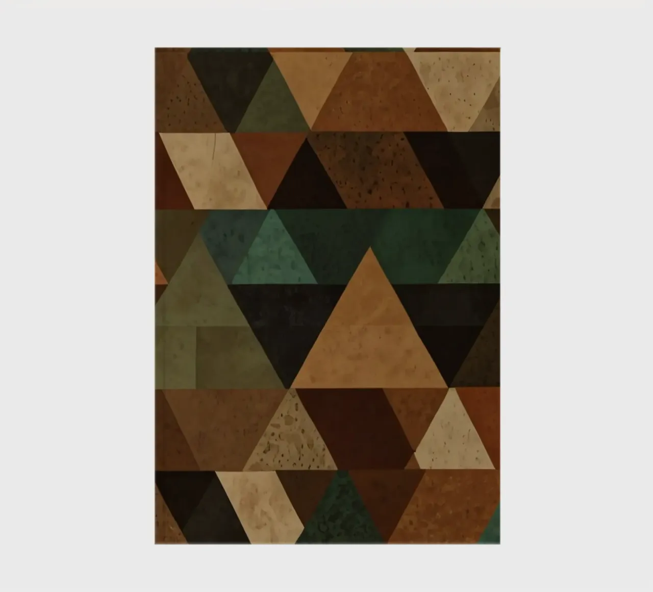 Colorful geometric pattern of alternating triangles in shade notebook by DesignDoodle