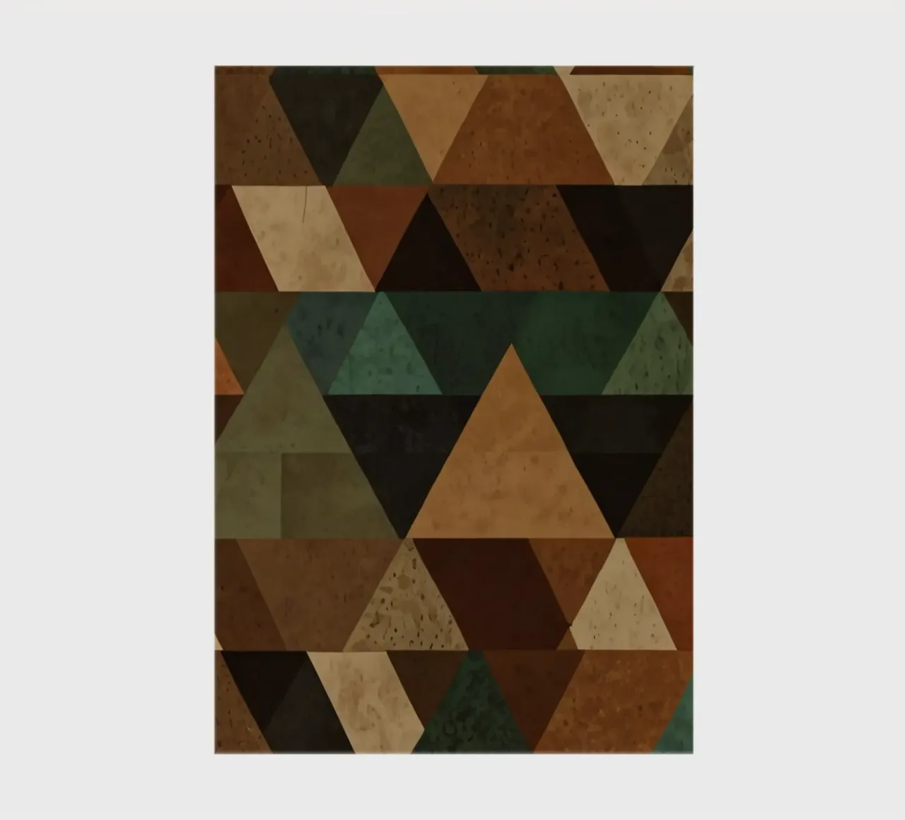 Colorful geometric pattern of alternating triangles in shade notebook by DesignDoodle