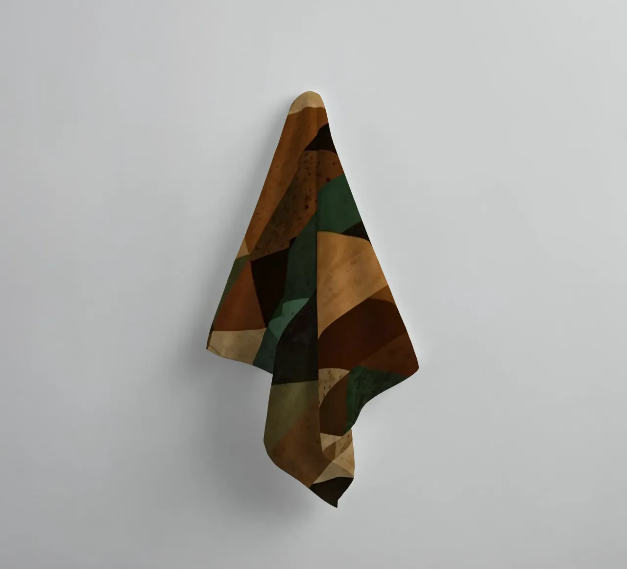 Colorful geometric pattern of alternating triangles in shade towel by DesignDoodle