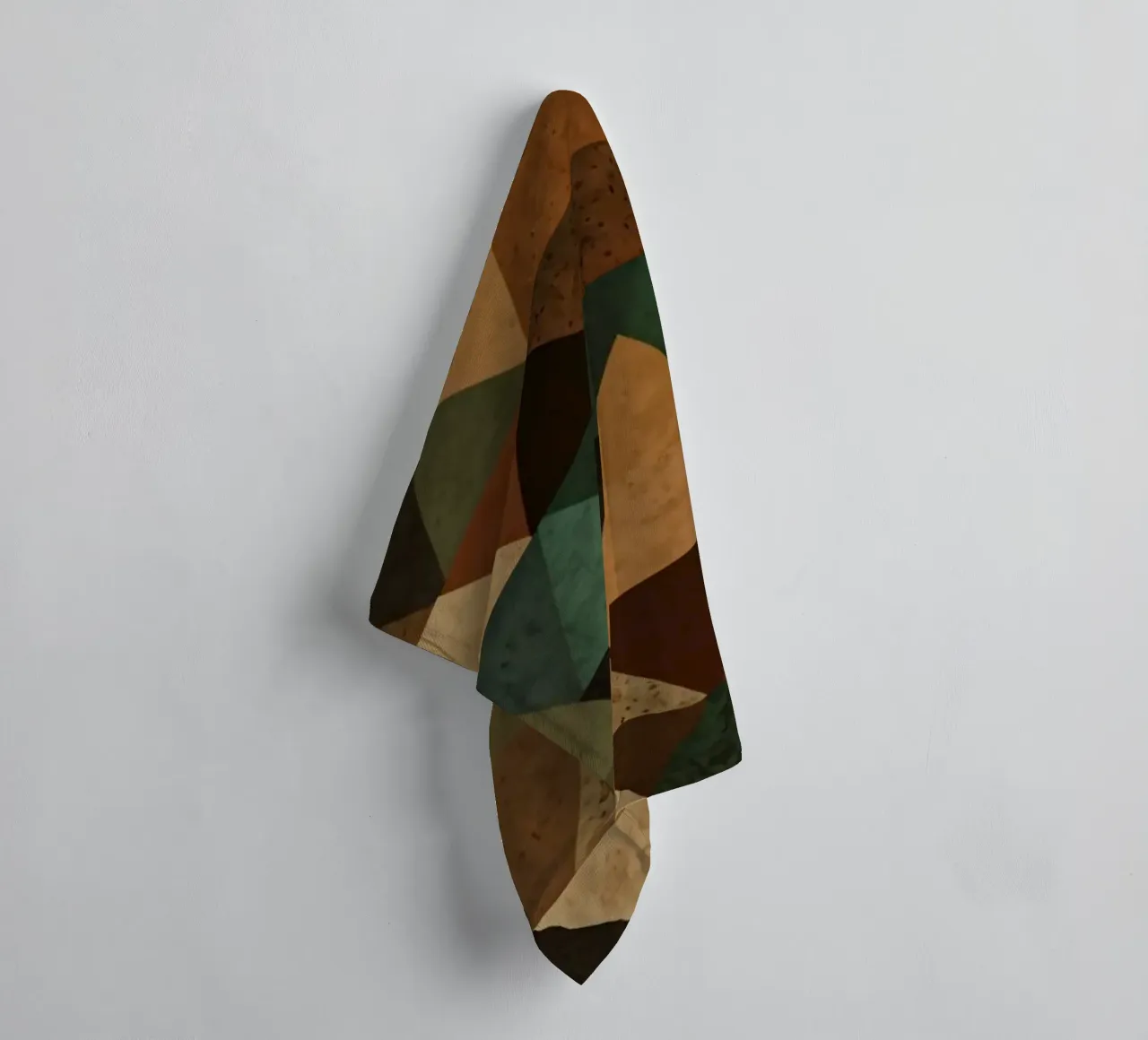 Colorful geometric pattern of alternating triangles in shade towel by DesignDoodle