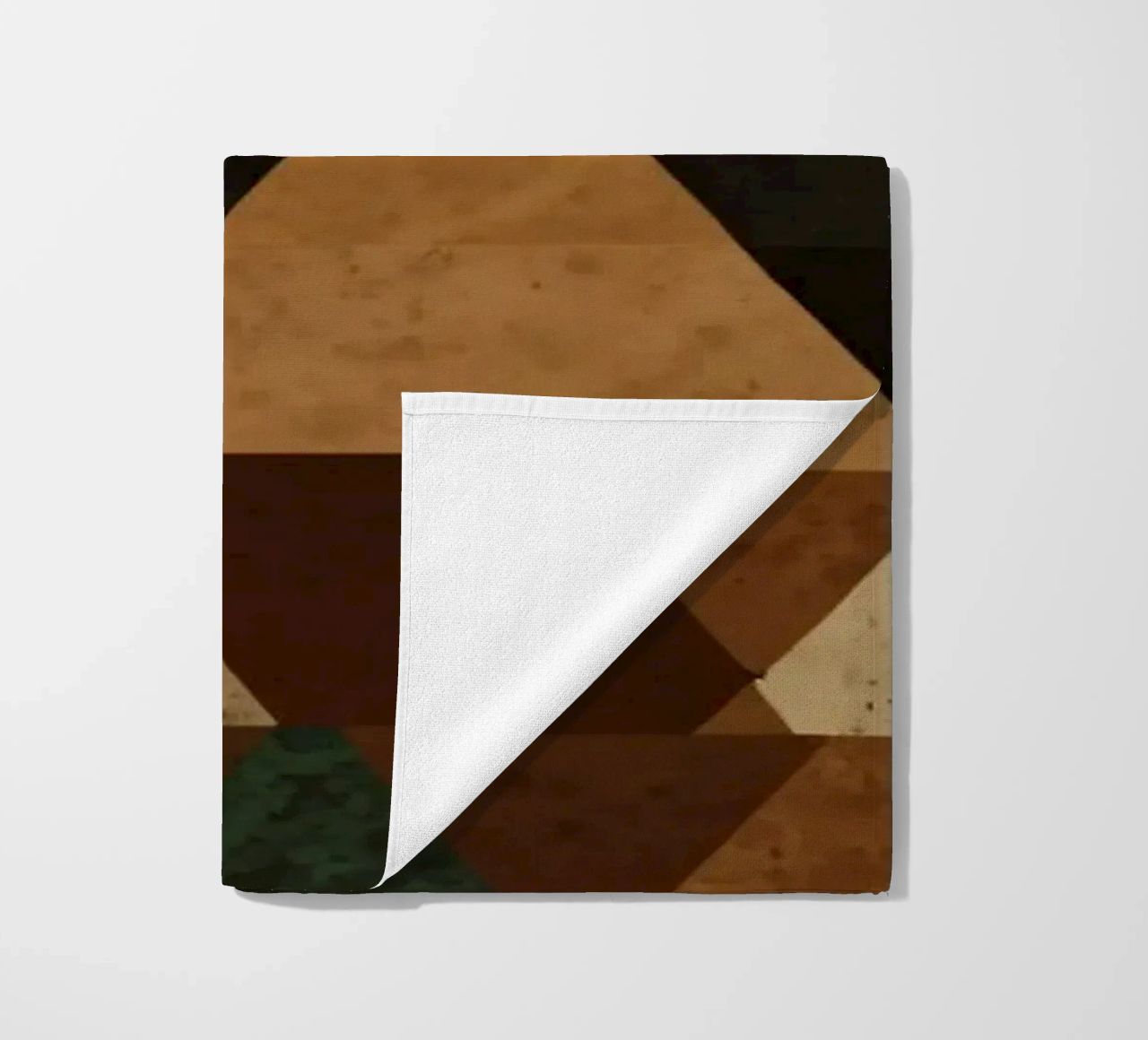 Colorful geometric pattern of alternating triangles in shade beach towel by DesignDoodle