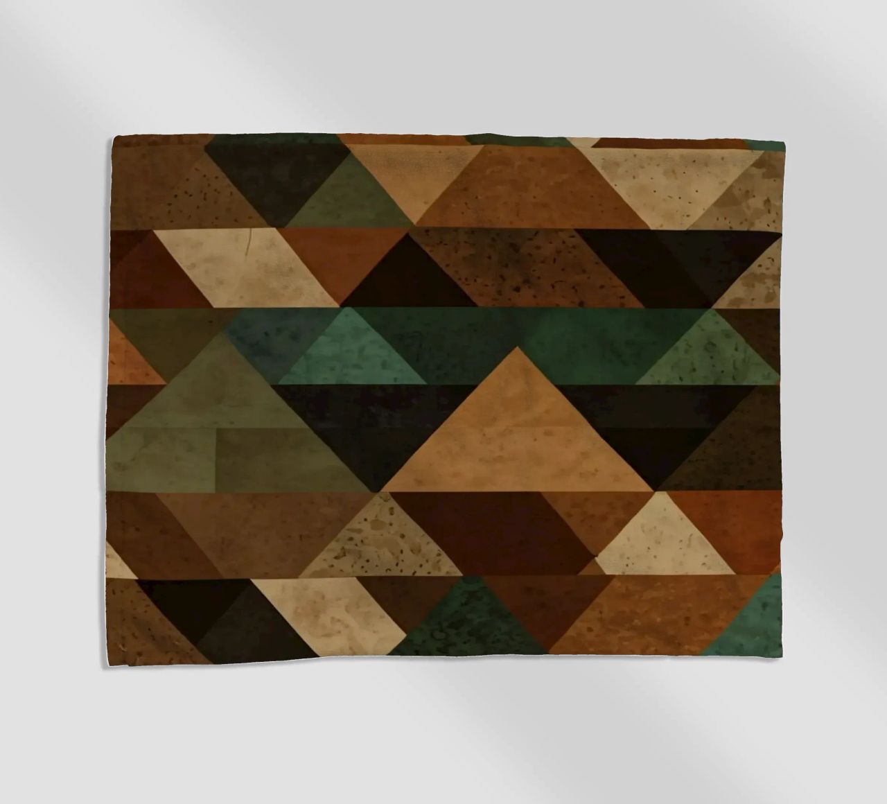 Colorful geometric pattern of alternating triangles in shade beach towel by DesignDoodle