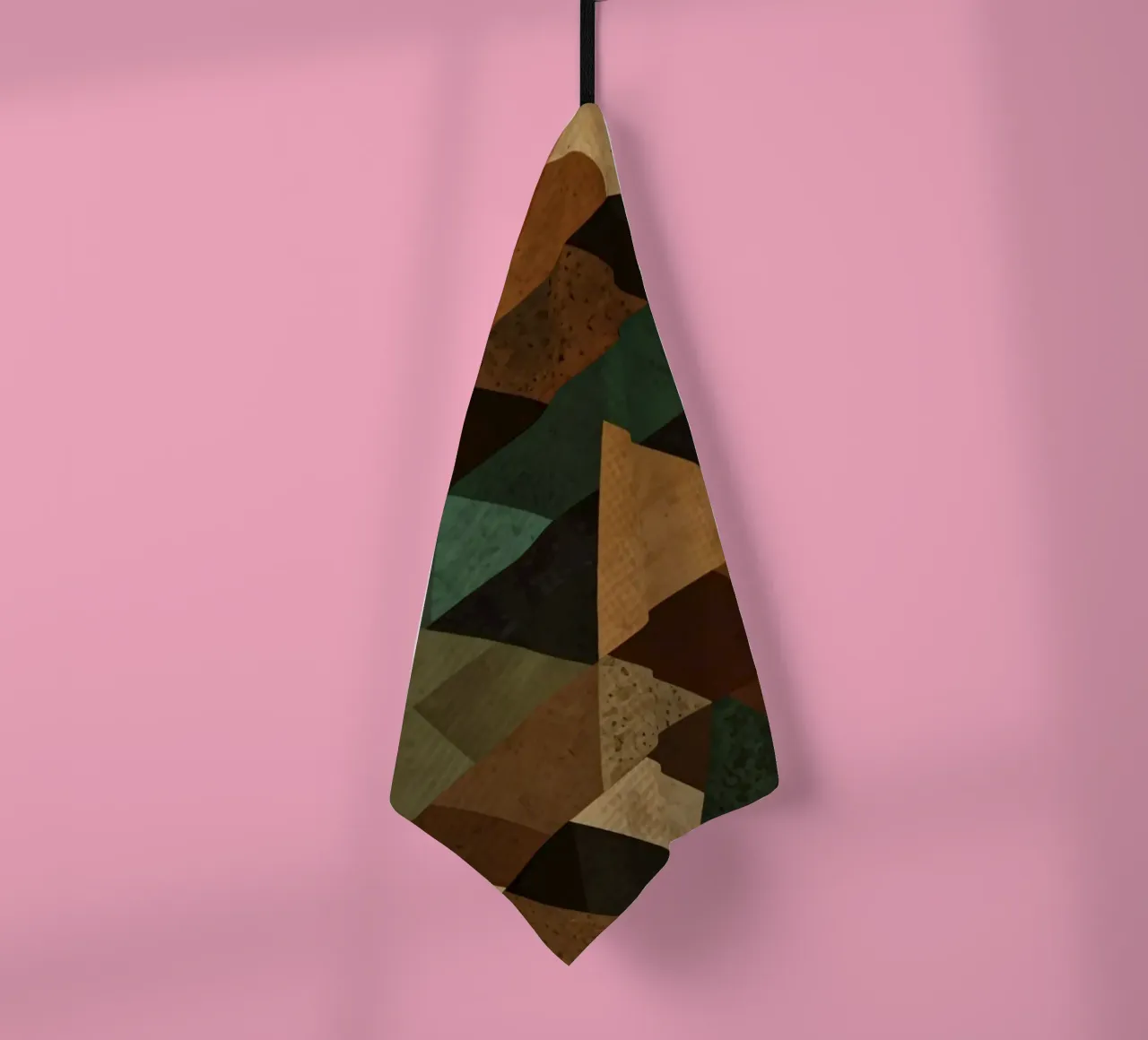 Colorful geometric pattern of alternating triangles in shade tea towel by DesignDoodle