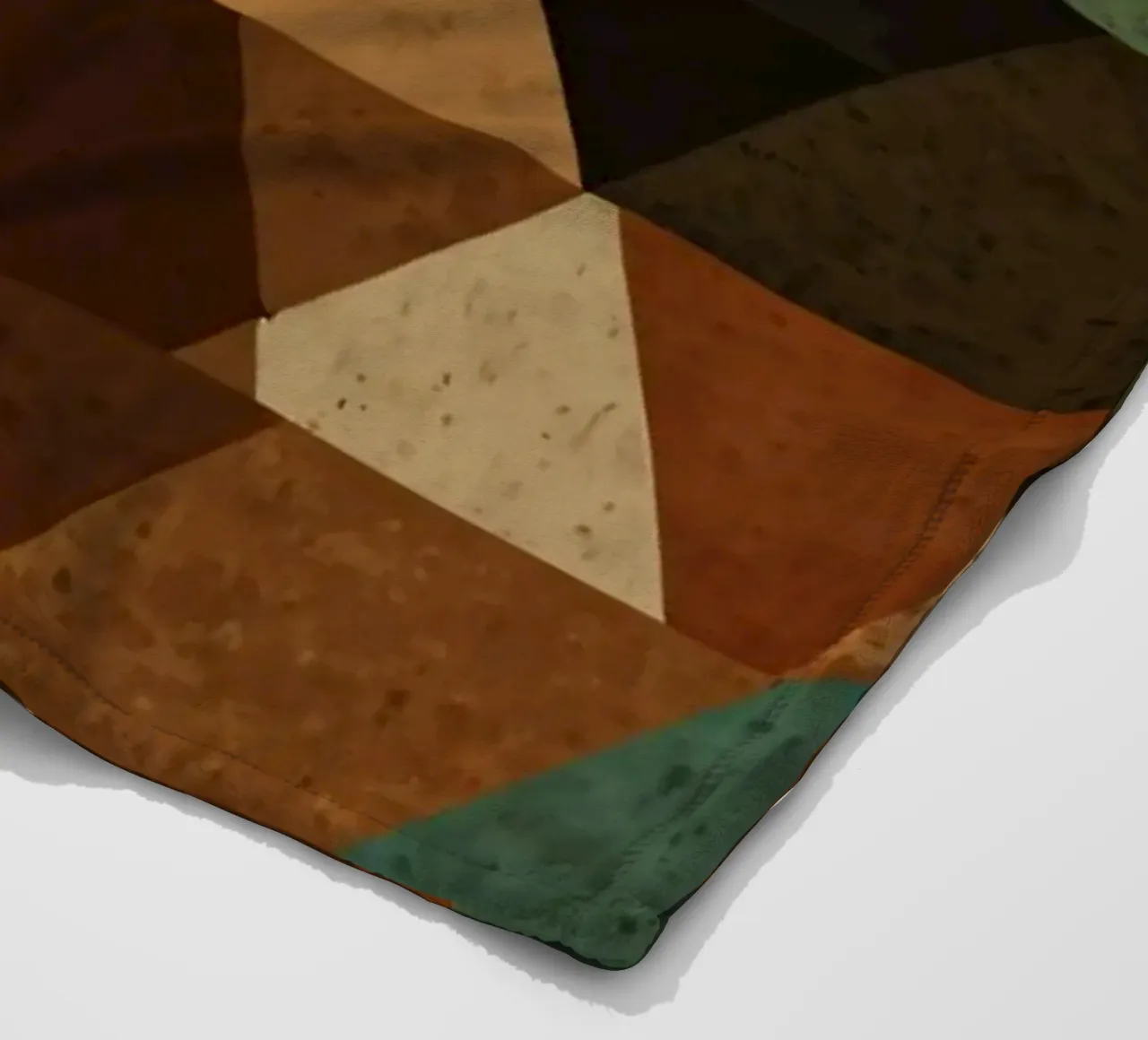 Colorful geometric pattern of alternating triangles in shade fleece blanket by DesignDoodle