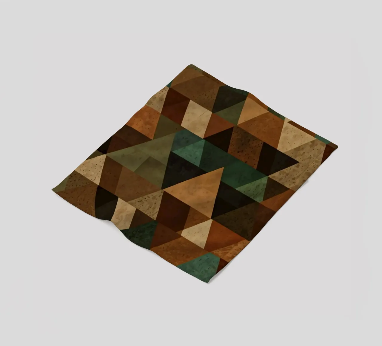 Colorful geometric pattern of alternating triangles in shade fleece blanket by DesignDoodle