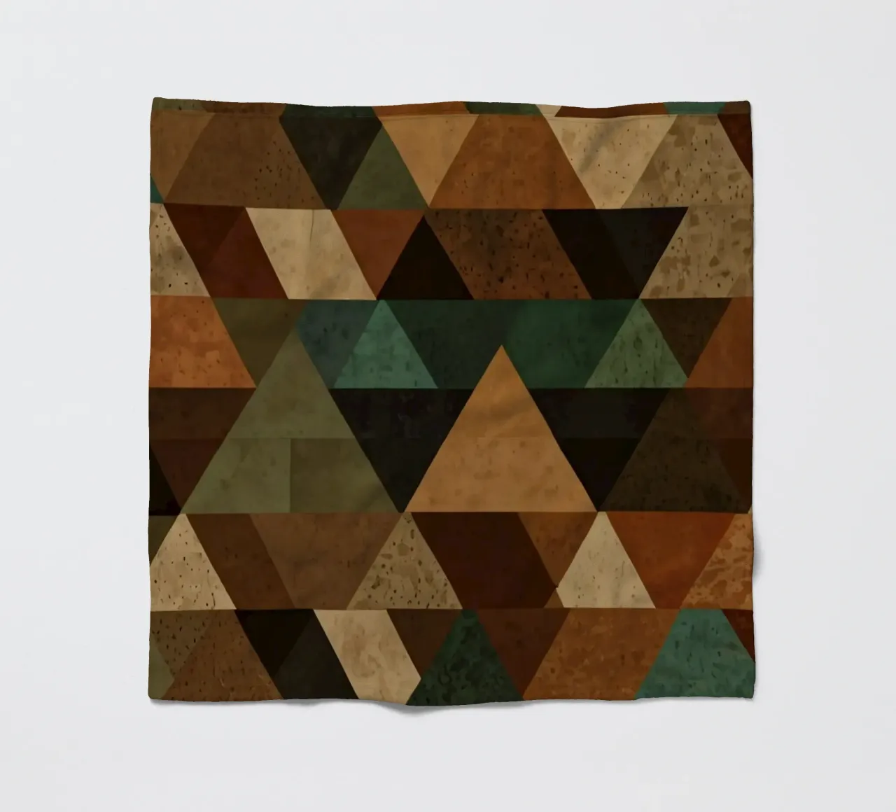 Colorful geometric pattern of alternating triangles in shade fleece blanket by DesignDoodle