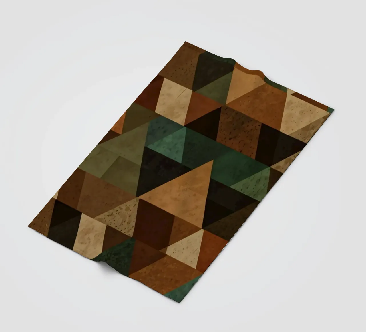 Colorful geometric pattern of alternating triangles in shade fleece blanket by DesignDoodle