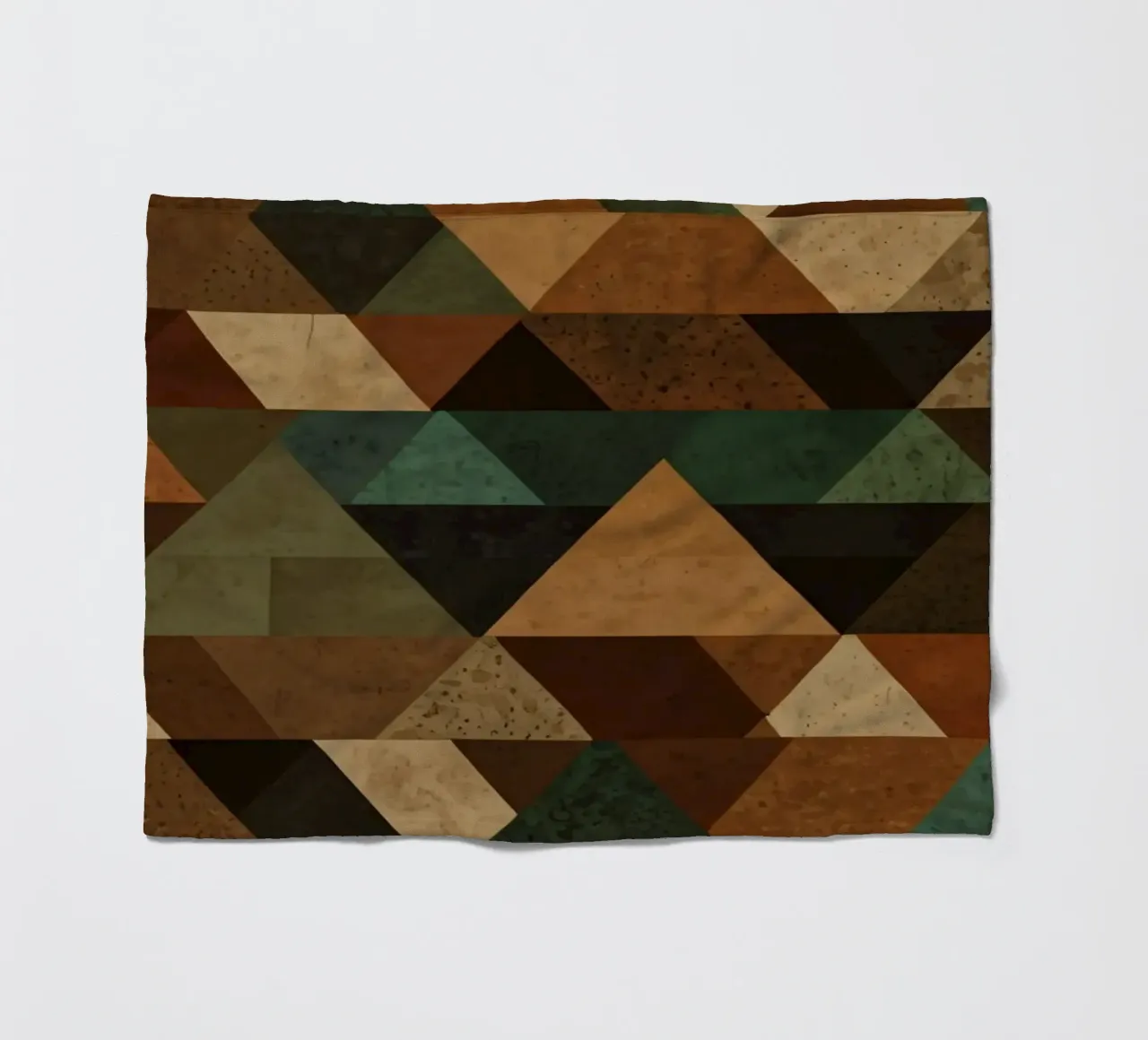 Colorful geometric pattern of alternating triangles in shade fleece blanket by DesignDoodle