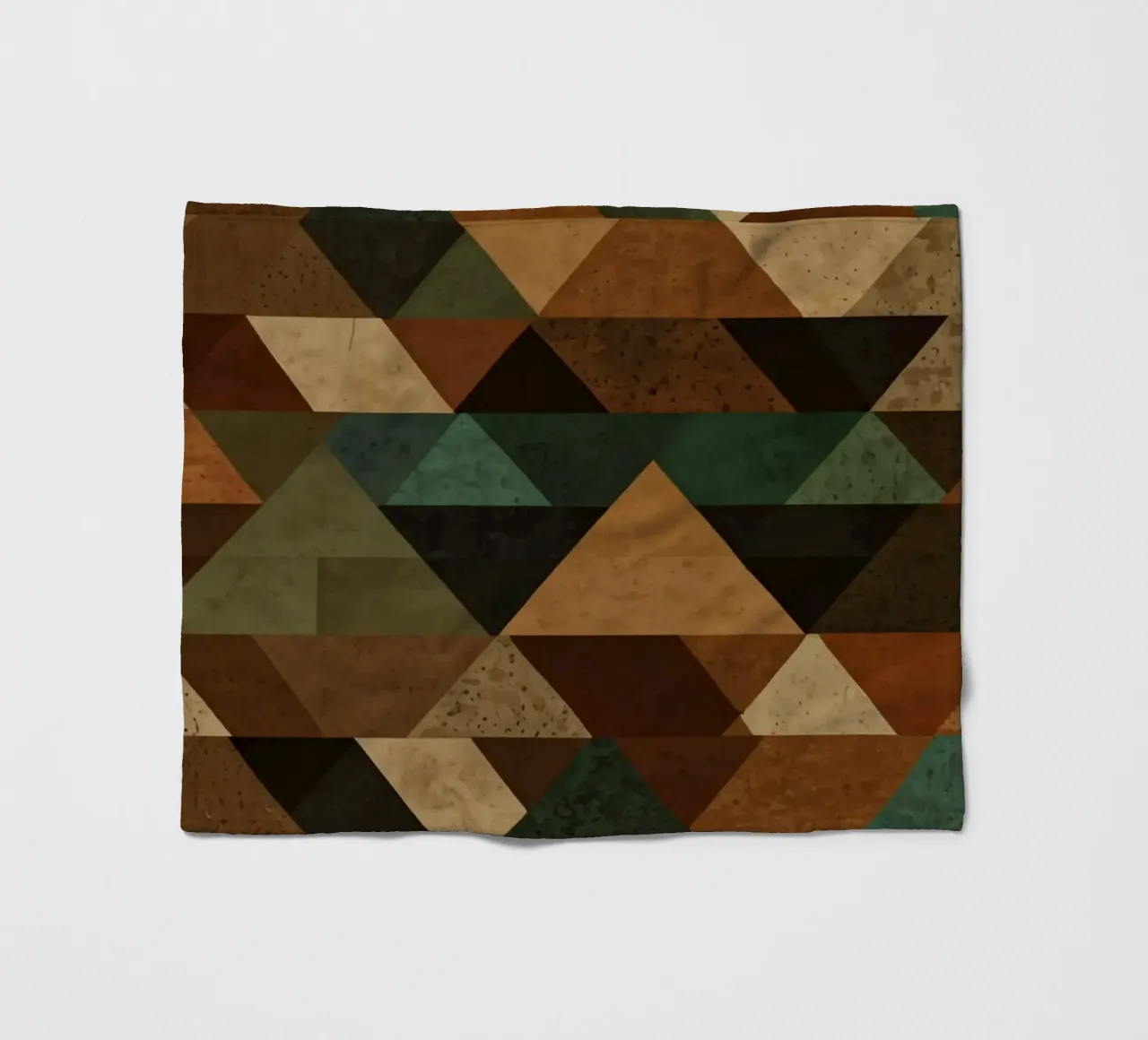 Colorful geometric pattern of alternating triangles in shade fleece blanket by DesignDoodle