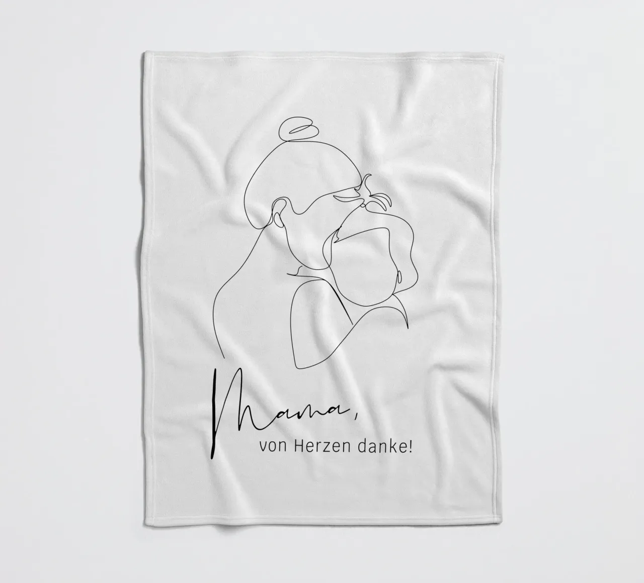 Mamma, grazie dal profondo del cuore! coperta in pile da ArtDesign by KBK
