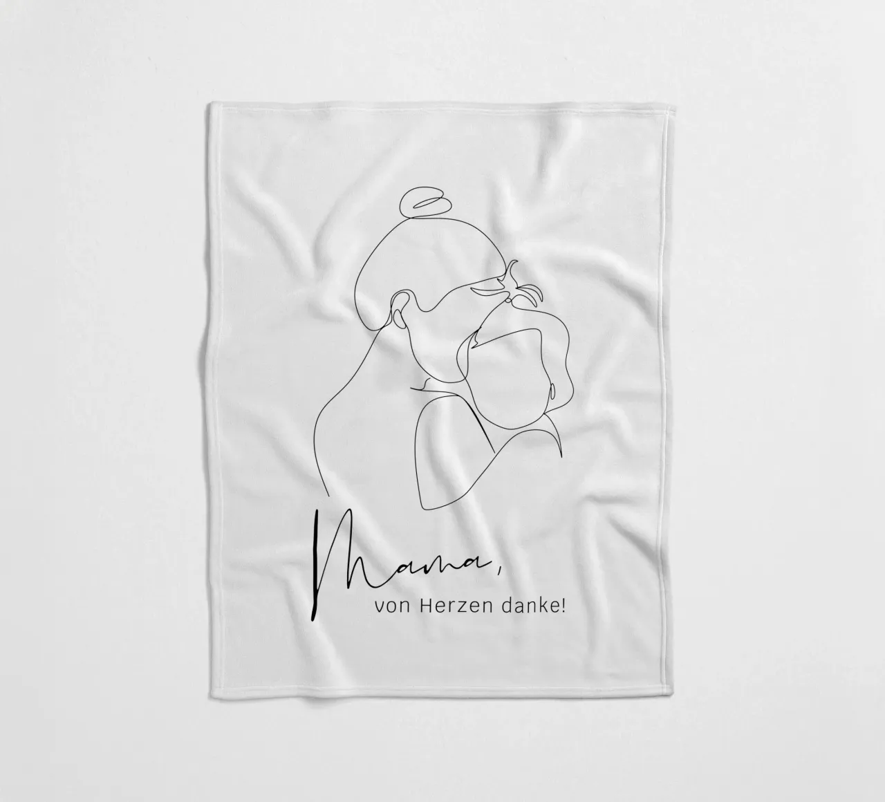 Mamma, grazie dal profondo del cuore! coperta in pile da ArtDesign by KBK