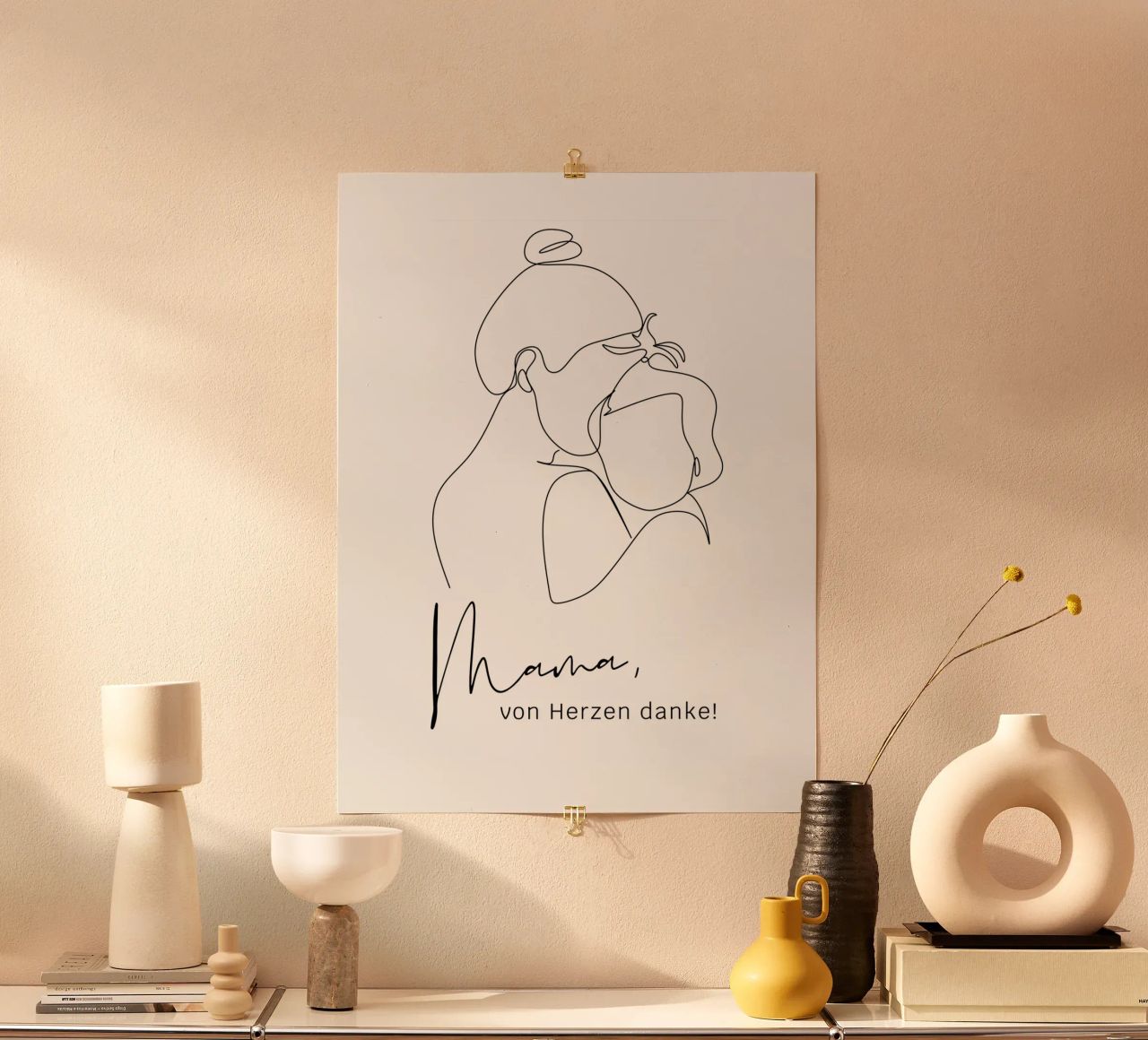 Mama, von Herzen danke! Poster von ArtDesign by KBK