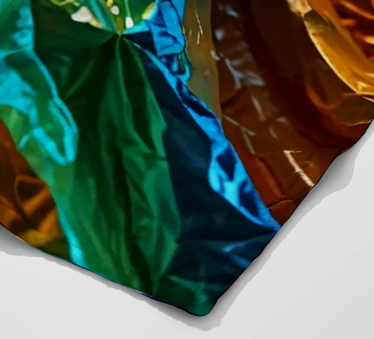 Colorful crumpled foil sheets create a vibrant texture fleece blanket by DesignDoodle