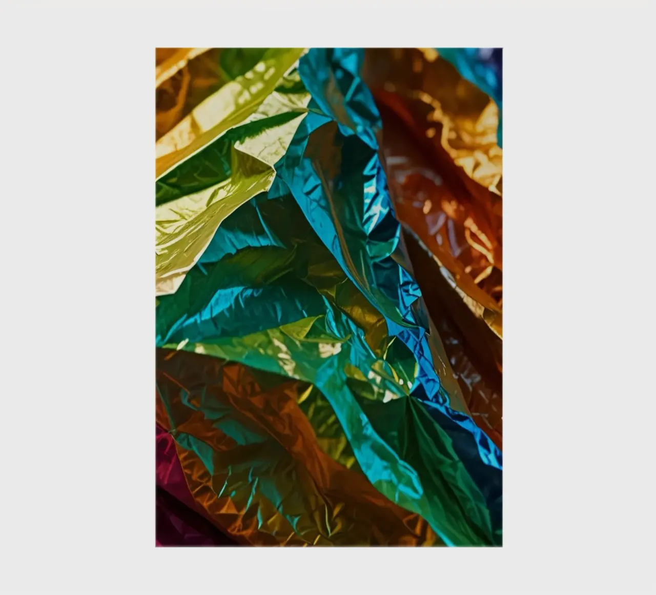 Colorful crumpled foil sheets create a vibrant texture notebook by DesignDoodle