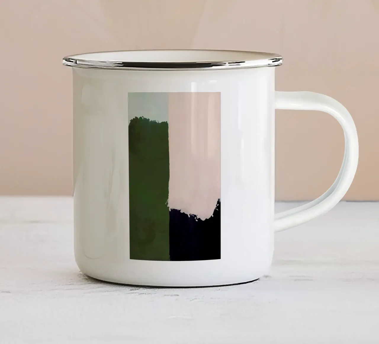 Layering II enamel mug by Pure