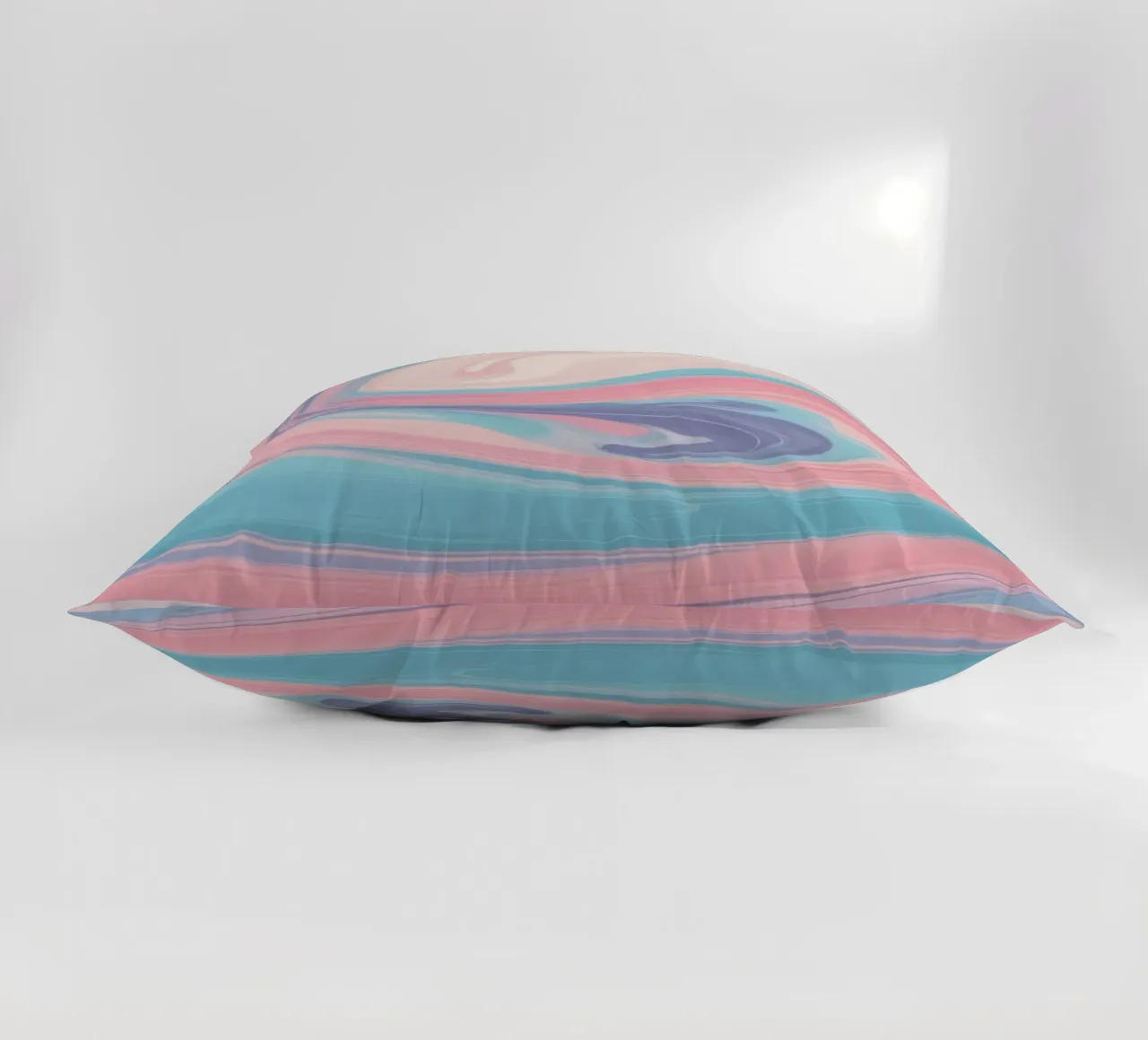Swirling pastel hues create a mesmerizing abstract design decorative cushion by DesignDoodle