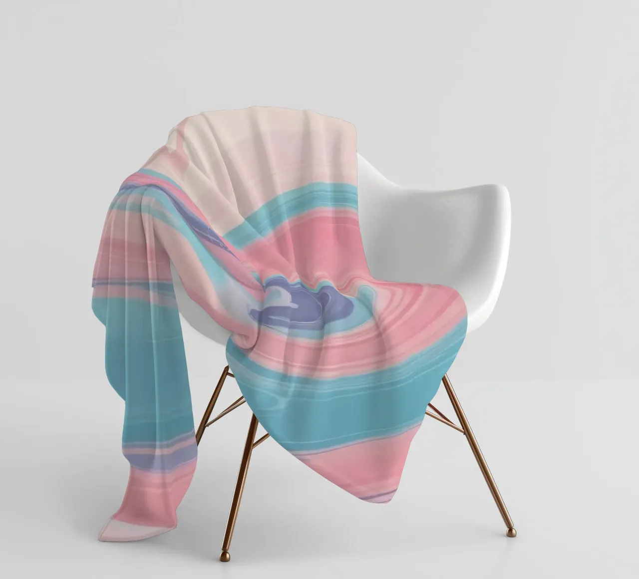 Le vorticose tonalità pastello creano un affascinante disegno astratto. coperta in pile da DesignDoodle