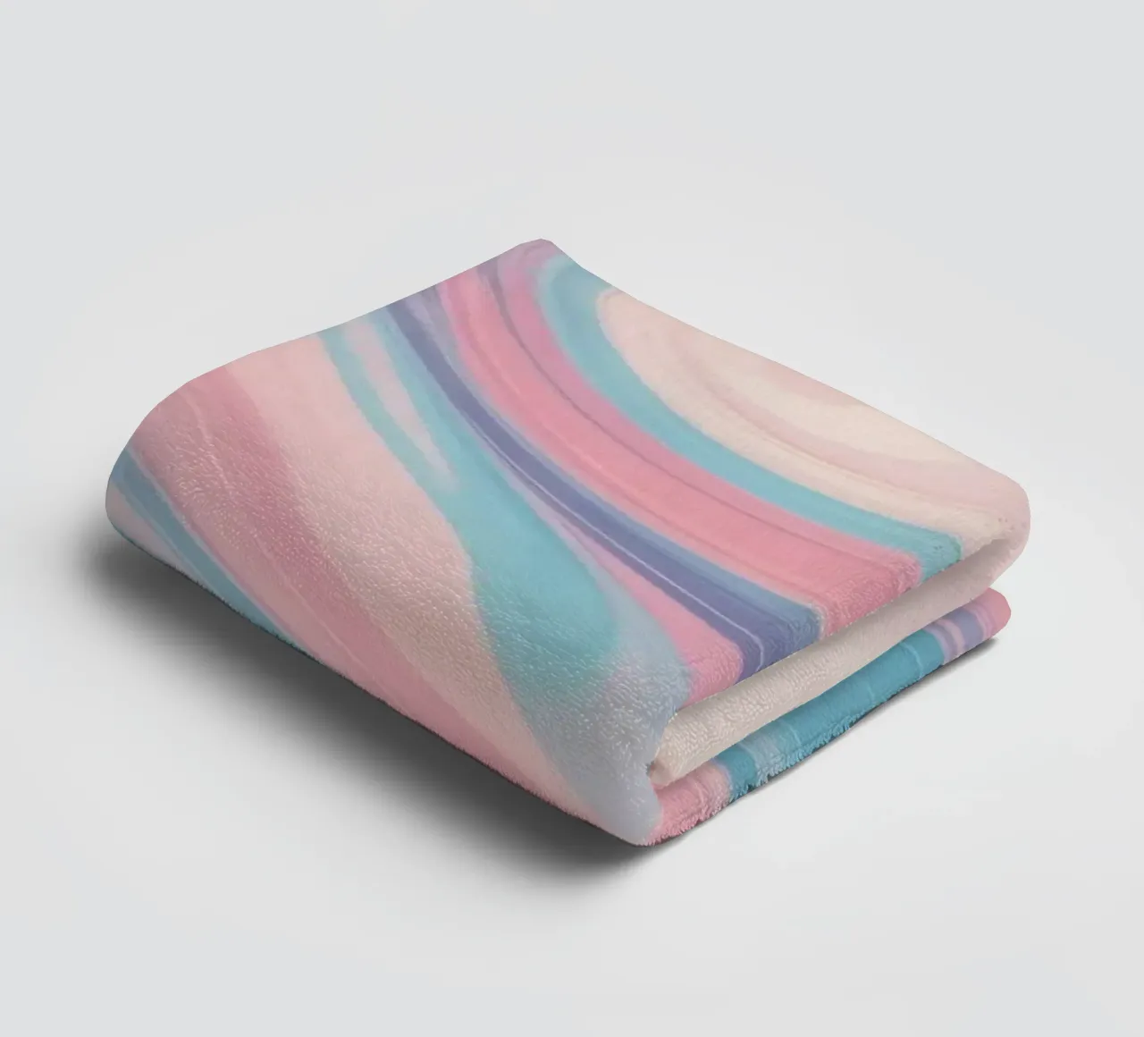 Swirling pastel hues create a mesmerizing abstract design towel by DesignDoodle