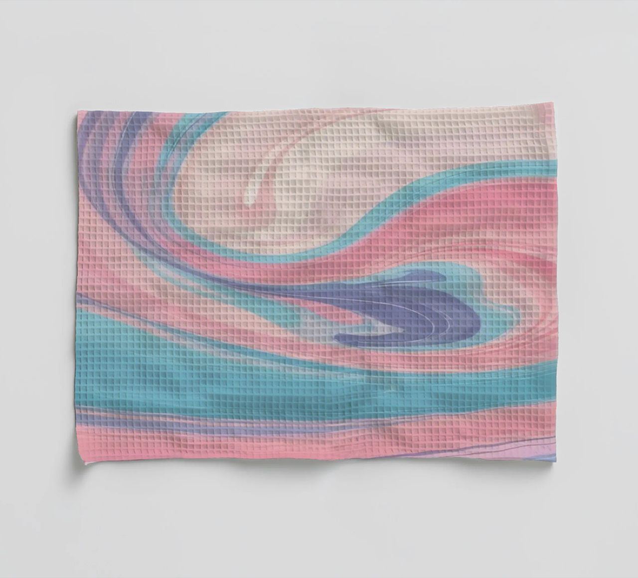 Le vorticose tonalità pastello creano un affascinante disegno astratto. canovaccio da cucina da DesignDoodle