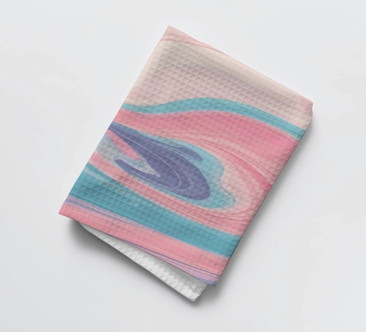 Le vorticose tonalità pastello creano un affascinante disegno astratto. canovaccio da cucina da DesignDoodle