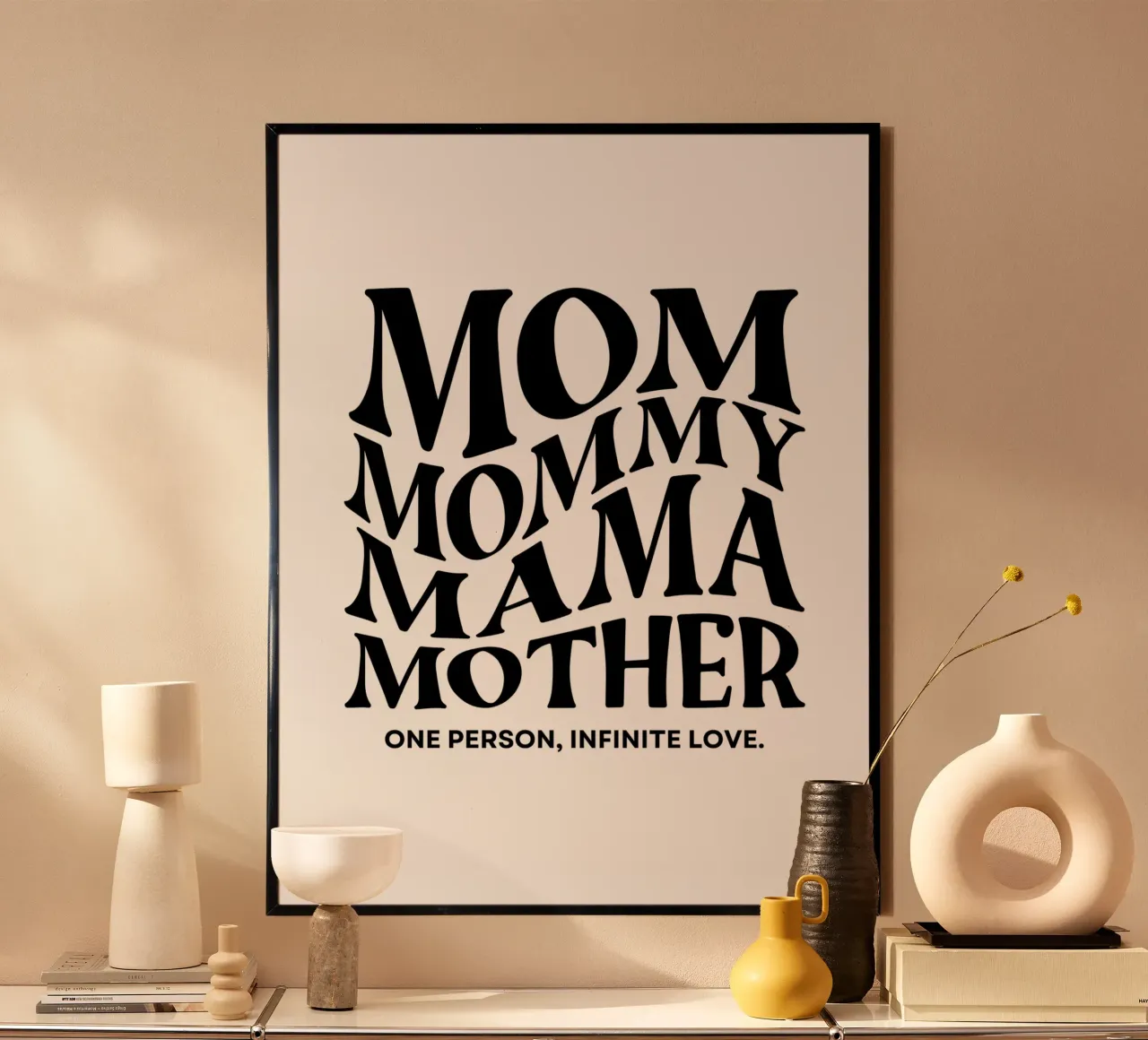MAMA MAMA MUTTER EINE PERSON, UNENDLICHE LIEBE. Poster von ArtDesign by KBK
