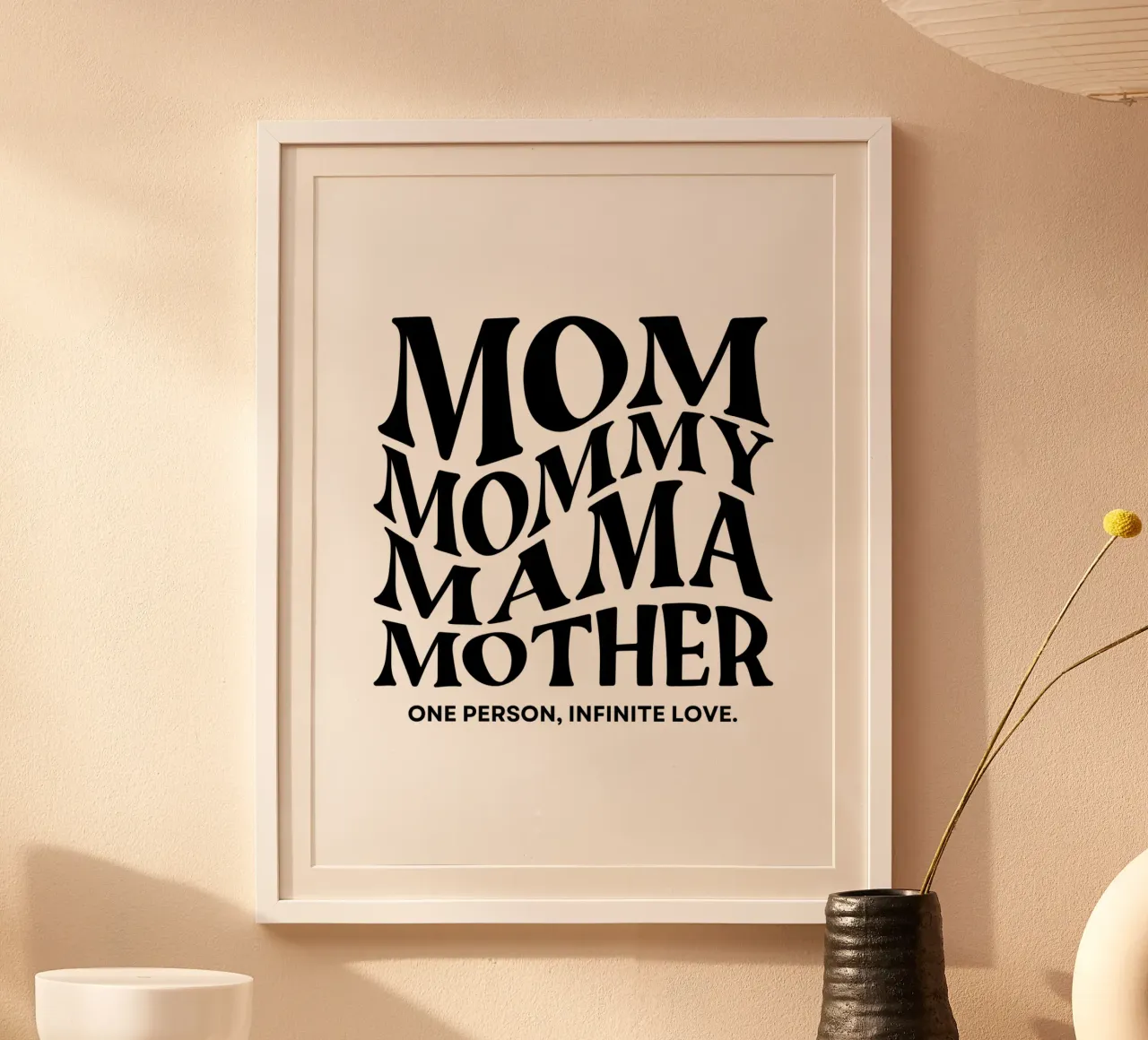 MAMA MAMA MUTTER EINE PERSON, UNENDLICHE LIEBE. Poster von ArtDesign by KBK