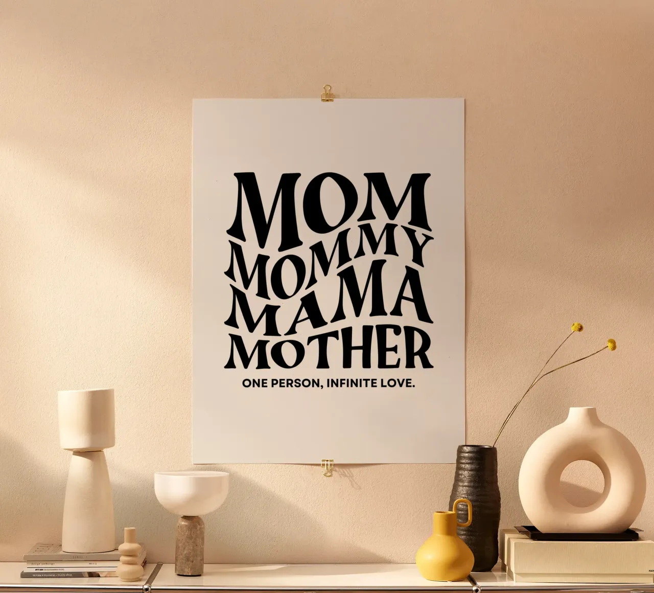 MAMA MAMA MUTTER EINE PERSON, UNENDLICHE LIEBE. Poster von ArtDesign by KBK