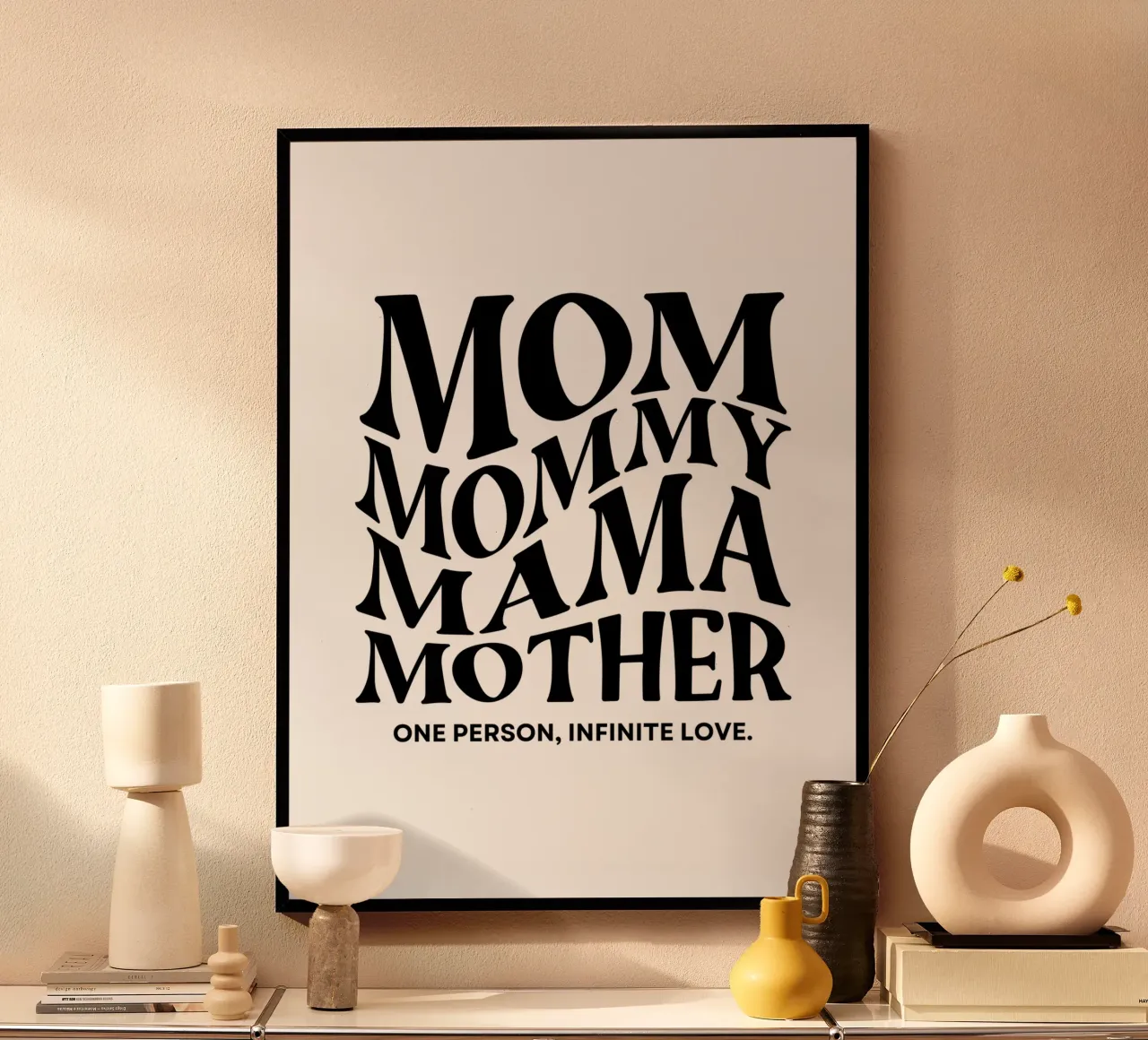 MAMA MAMA MUTTER EINE PERSON, UNENDLICHE LIEBE. Poster von ArtDesign by KBK