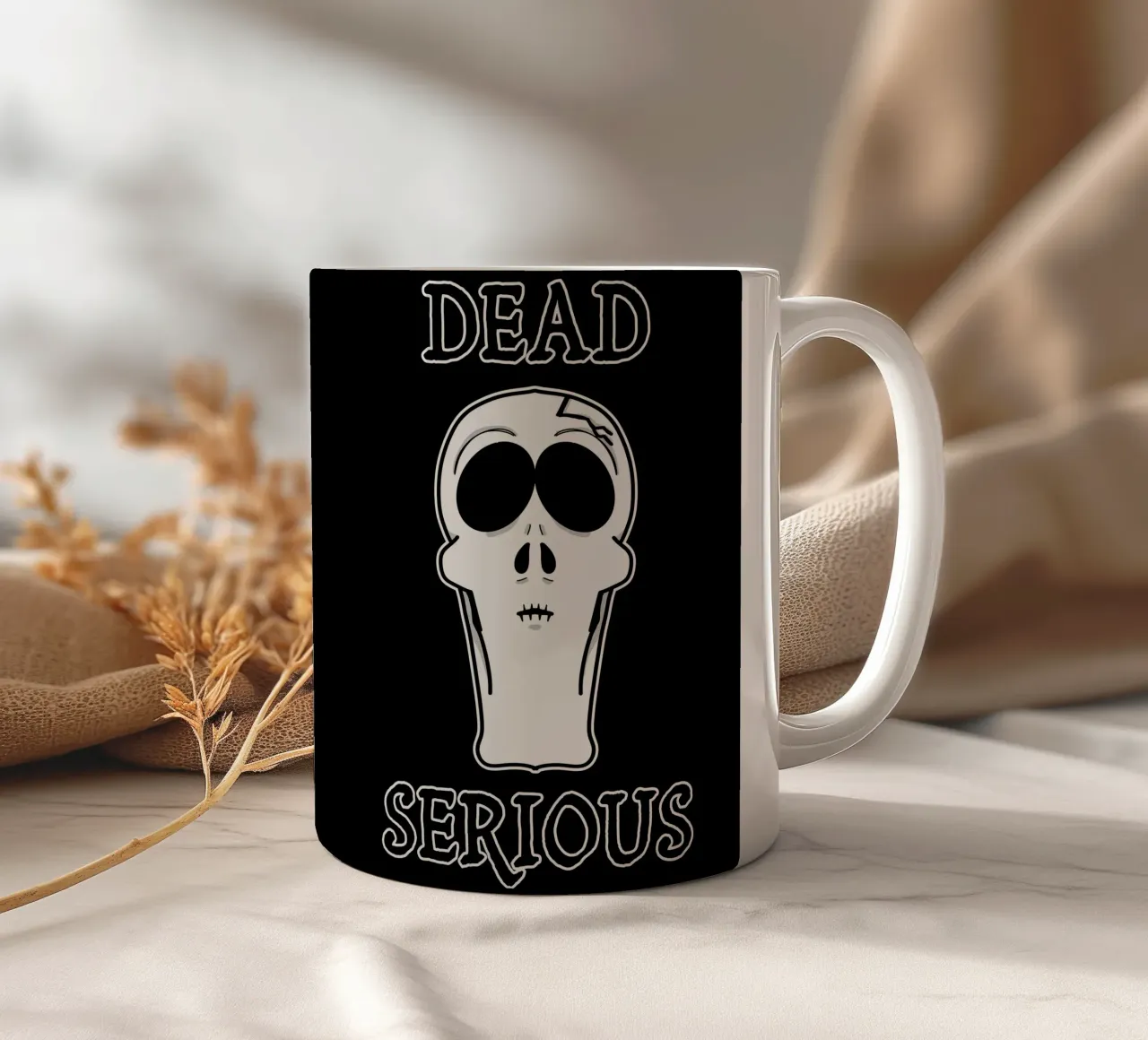 Divertente Teschio Morte Morto Grave Umorismo Oscuro Goth Design tazza in ceramica da sillyindustries
