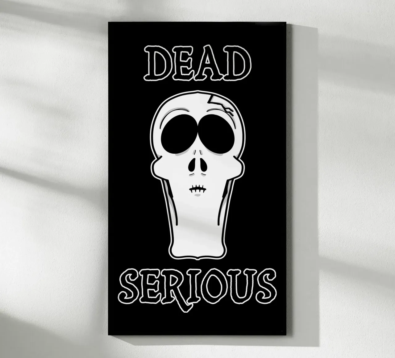 Divertente Teschio Morte Morto Grave Umorismo Oscuro Goth Design poster con telaio in alluminio da sillyindustries
