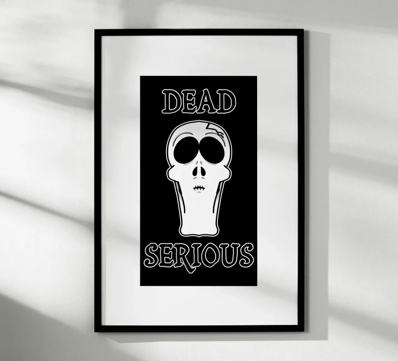 Divertente Teschio Morte Morto Grave Umorismo Oscuro Goth Design poster con telaio in alluminio da sillyindustries