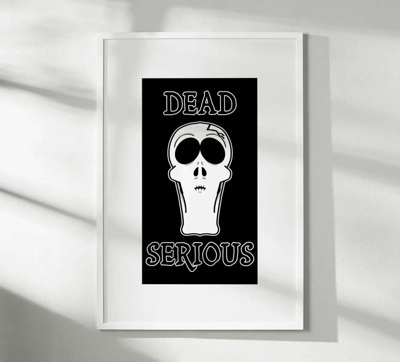 Divertente Teschio Morte Morto Grave Umorismo Oscuro Goth Design poster con telaio in alluminio da sillyindustries