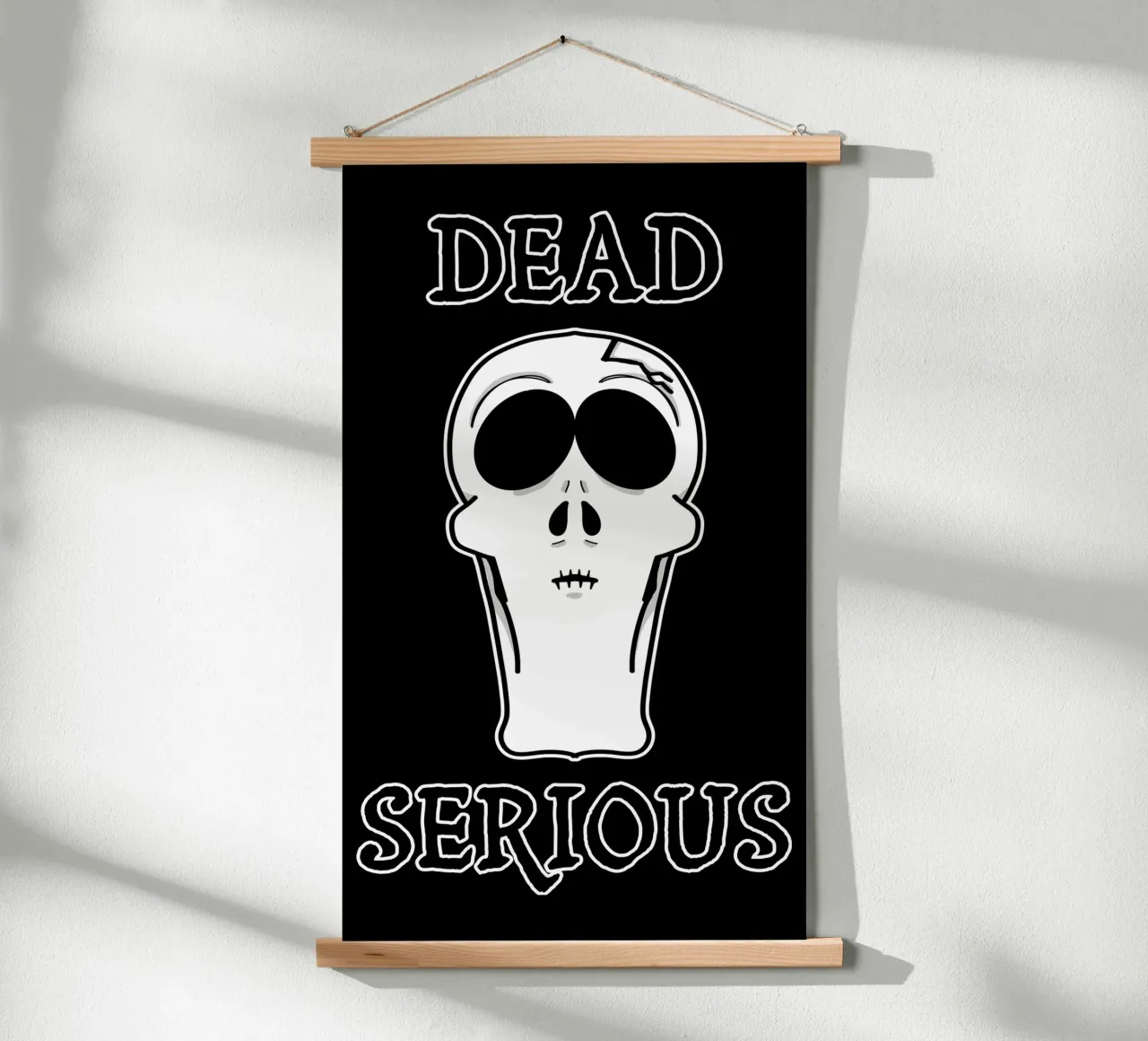 Divertente Teschio Morte Morto Grave Umorismo Oscuro Goth Design poster con telaio in alluminio da sillyindustries