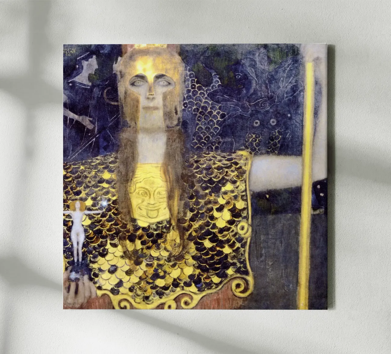Pallade Atena di Gustav Klimt (1898) tela con Cornice a cassetta da Gustav Klimt ART Prints