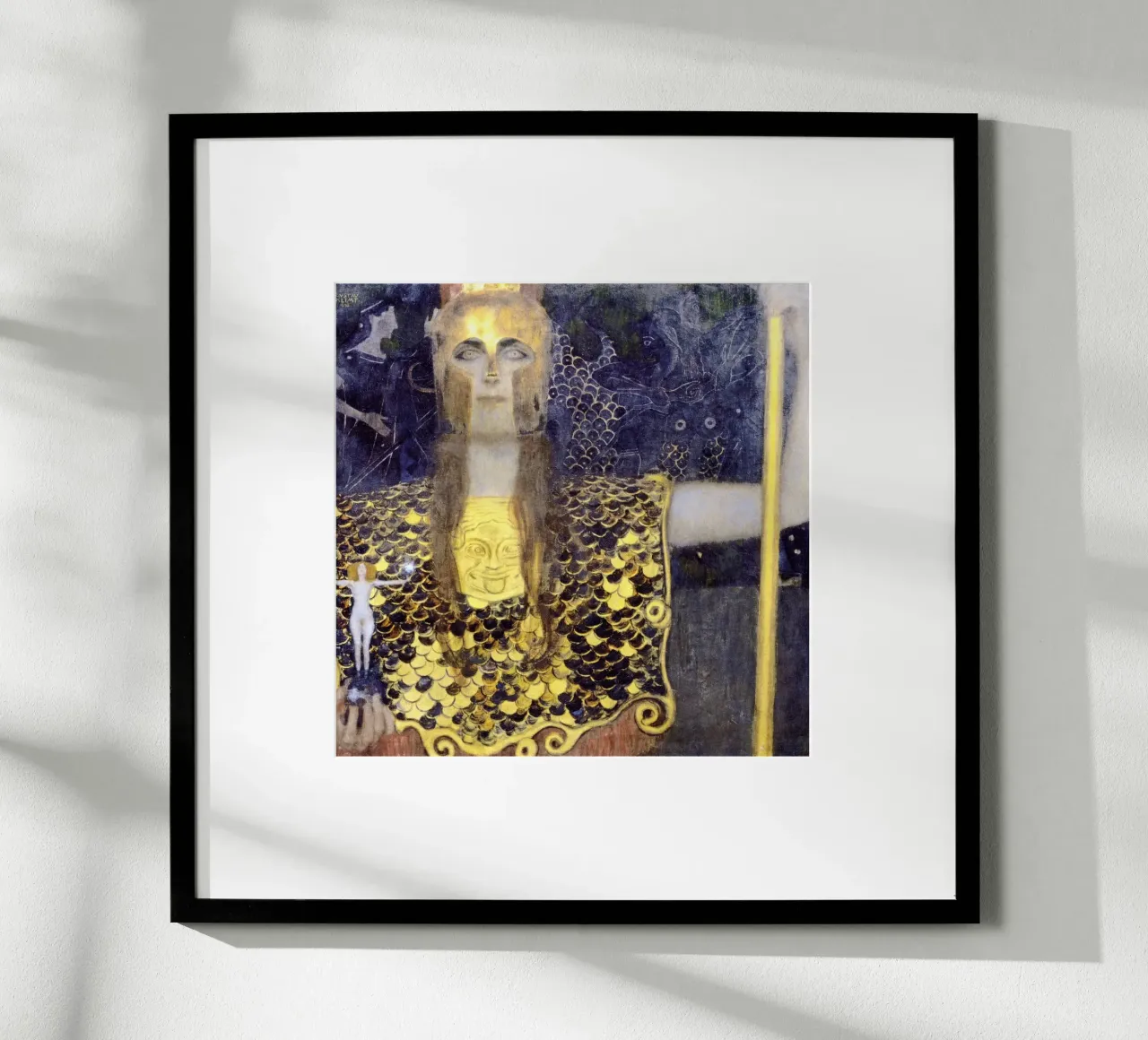 Pallade Atena di Gustav Klimt (1898) poster con telaio in legno da Gustav Klimt ART Prints