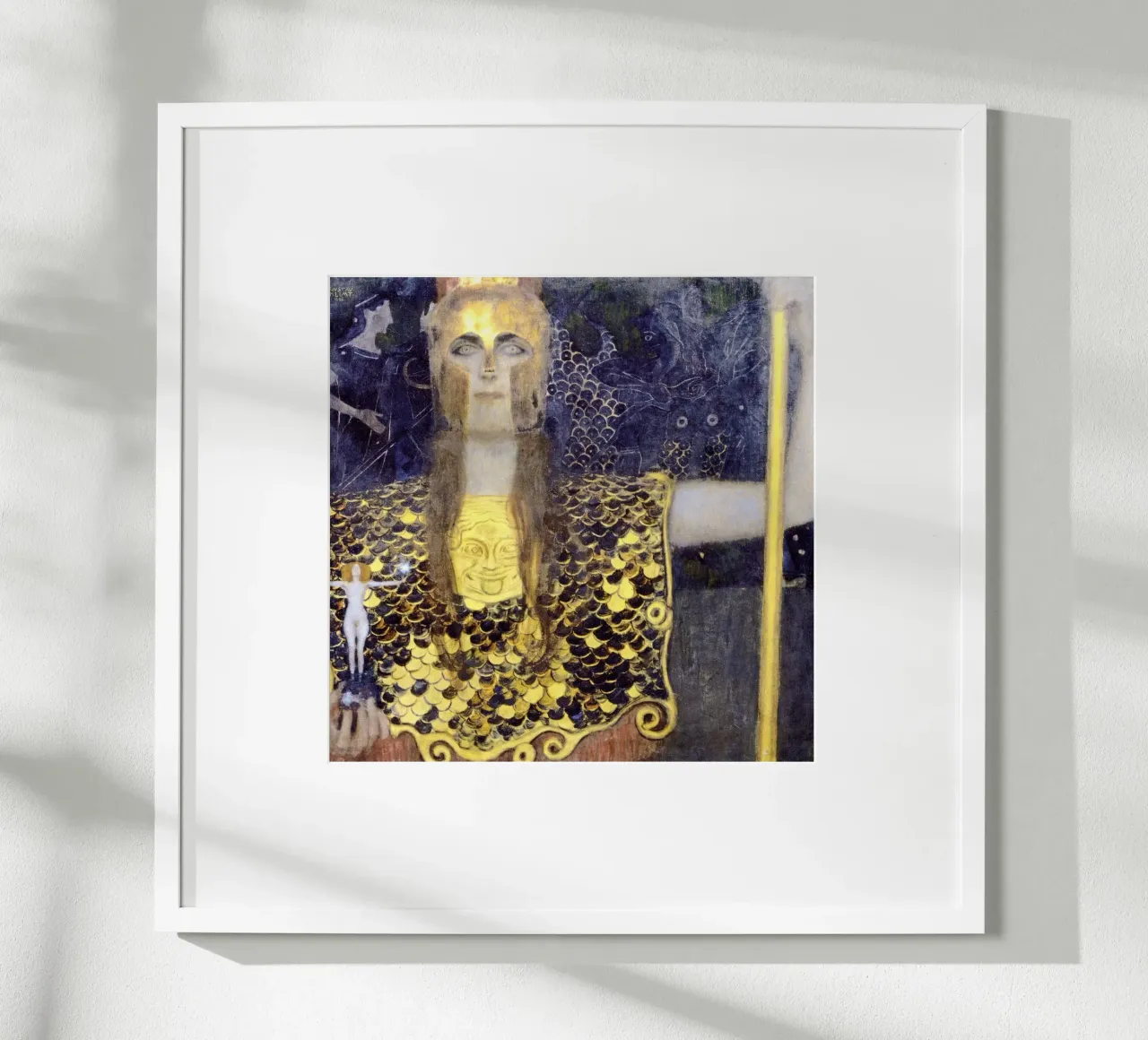 Pallade Atena di Gustav Klimt (1898) poster con telaio in legno da Gustav Klimt ART Prints